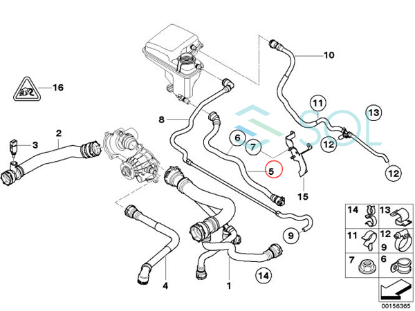 BMW E65 E66 ラジエーター リターンホース ウォーターホース クーラントホース 735i 745i 745Li 17127508015 出荷締切18時_画像3