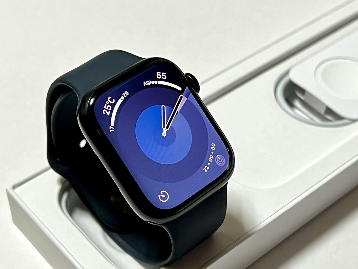 ★ 即決 送料無料 ★ Apple Watch Series 8 45mm アップルウォッチ ミッドナイト アルミニウム GPS 純正品 ミッドナイト  スポーツバンド