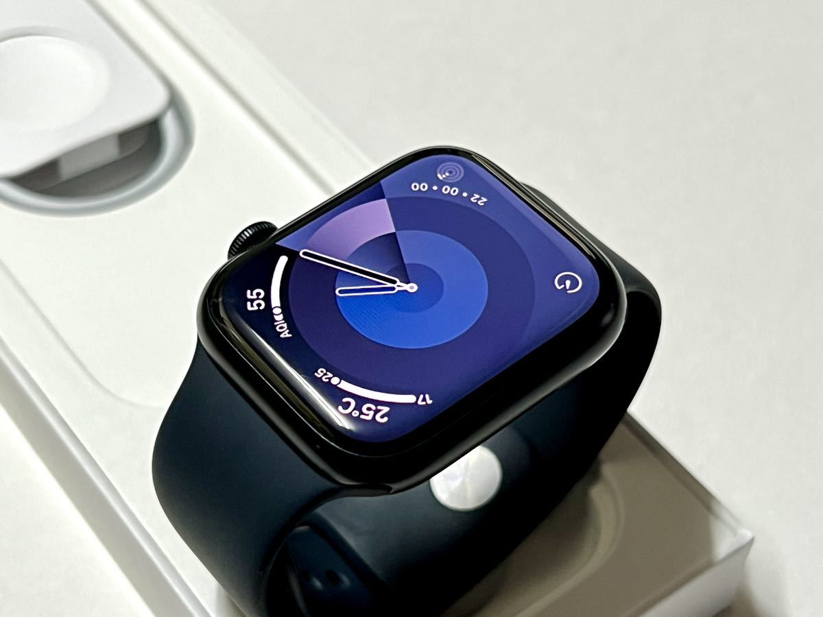 ★ 即決 送料無料 ★ Apple Watch Series 8 45mm アップルウォッチ ミッドナイト アルミニウム GPS 純正品 ミッドナイト  スポーツバンド