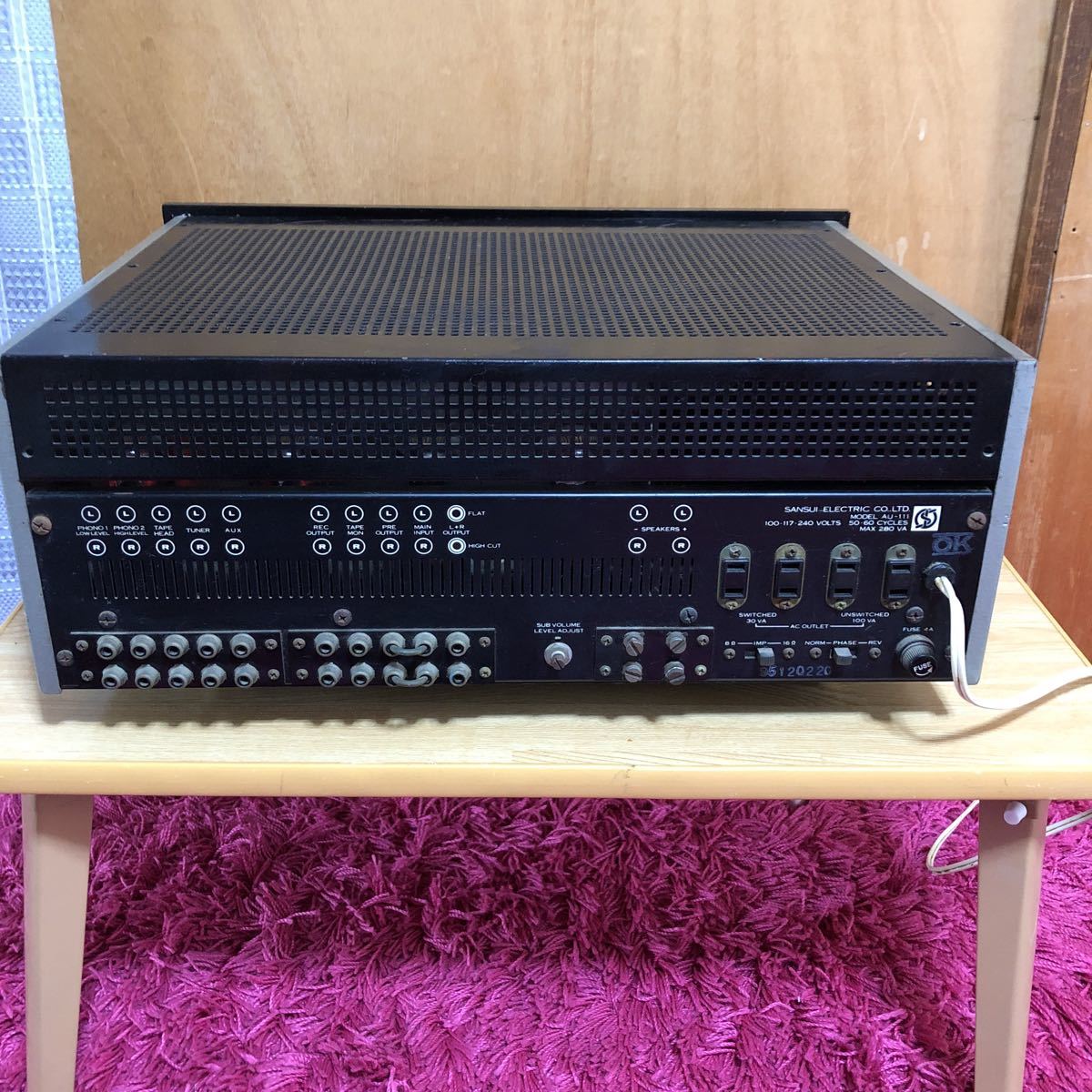 SANSUI Sansui AU  -  111管燈泡管預製放大器    原文:SANSUI サンスイ AUー111 管球式 真空管プリメインアンプ 