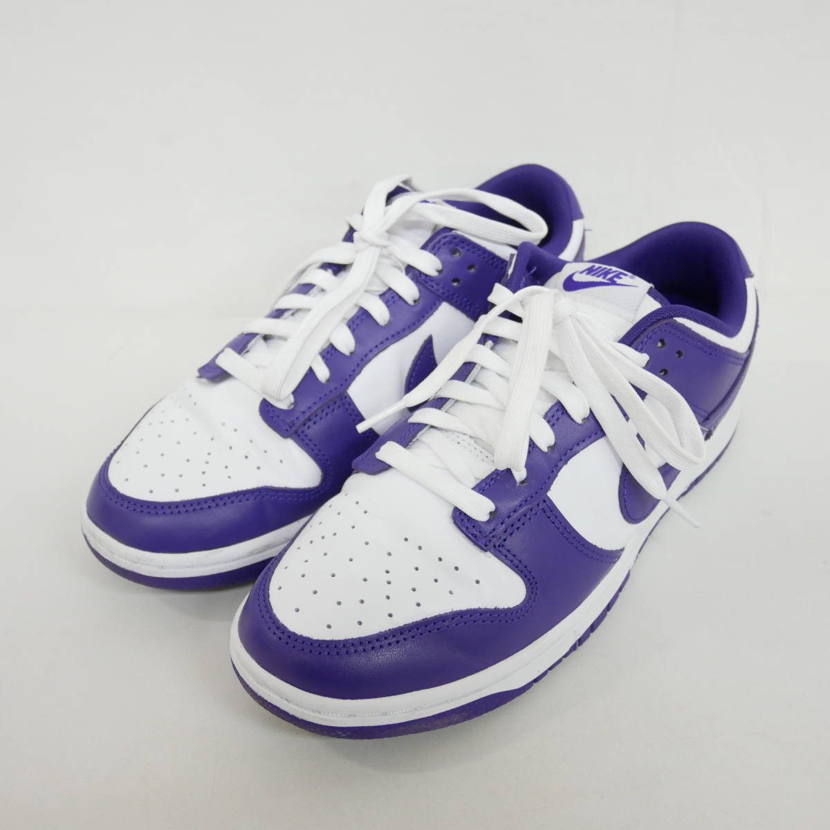 【1円】本体のみ 国内正規 NIKE ナイキ DUNK LOW RETRO ダンクロー レトロ DD1391-104 COURT PURPLE WHITE コートパープル US9 27_画像2