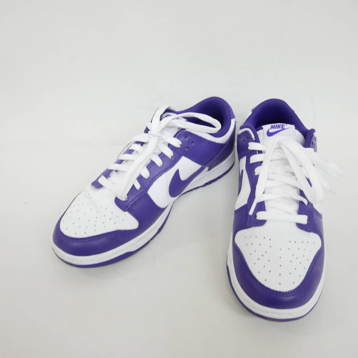 【1円】本体のみ 国内正規 NIKE ナイキ DUNK LOW RETRO ダンクロー レトロ DD1391-104 COURT PURPLE WHITE コートパープル US9 27_画像3