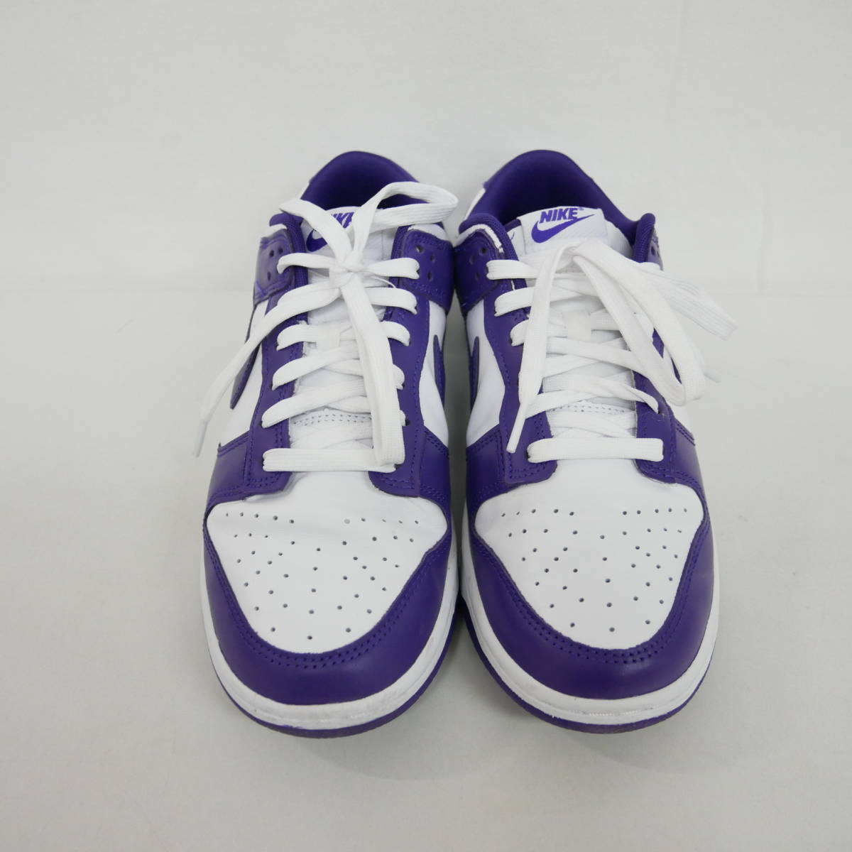 【1円】本体のみ 国内正規 NIKE ナイキ DUNK LOW RETRO ダンクロー レトロ DD1391-104 COURT PURPLE WHITE コートパープル US9 27_画像4