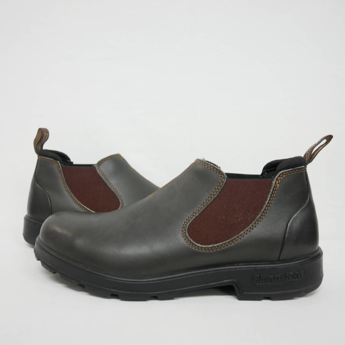 【1円】良好 Blundstone ブランドストーン 2038 ORIGINAL SLIP ON SHOE LOW CUT サイドゴアブーツ レザー BROWN UK9 US10 28_画像4