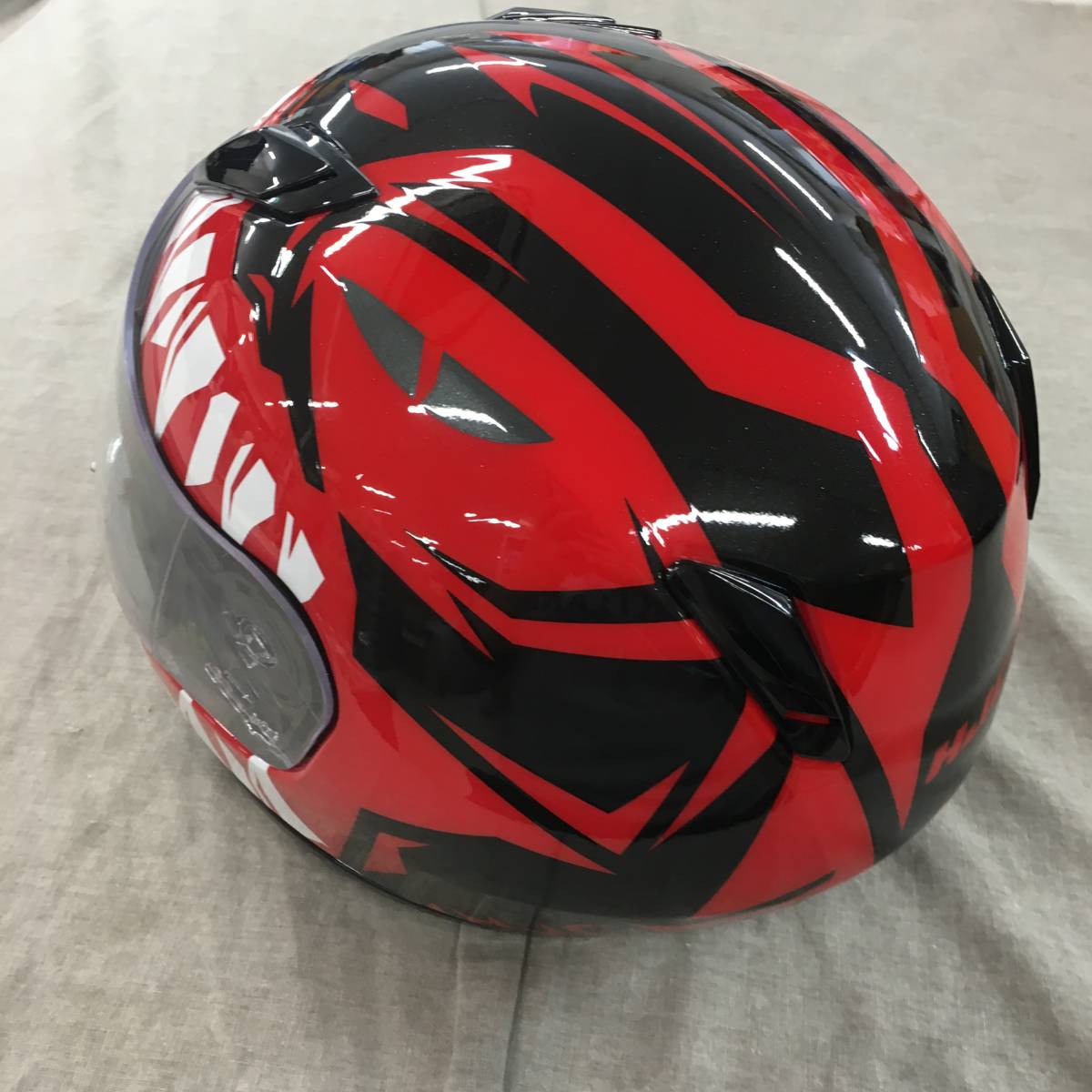 現状品 HJC HELMETS(エイチジェイシーヘルメット) バイクヘルメット フルフェイス RED (サイズ:L) CL-Y ZUKY(ズーキー) HJH219_画像4