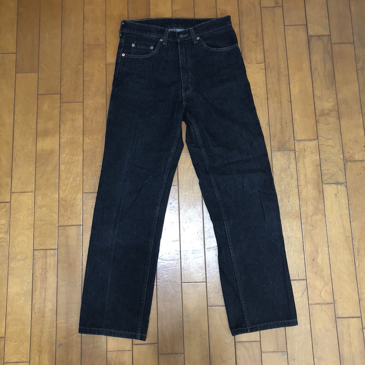 ☆ 【 Levi's 】★515 95年製　先染め　リアルブラックデニム　ストレートジーンズ★W30_画像2