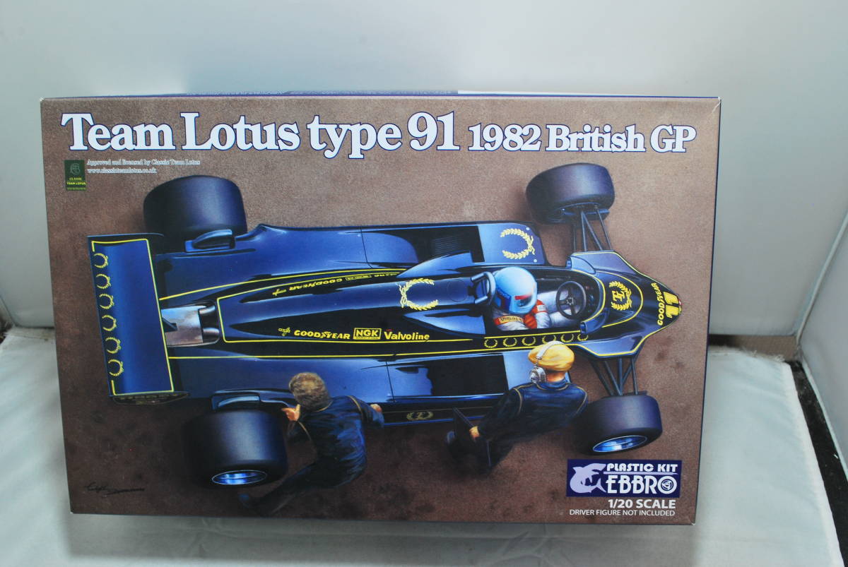 ■　希少！未開封　EBBRO （エブロ）　1/20　F1　チーム ロータス　タイプ91　1982 イギリスGP　■_画像1