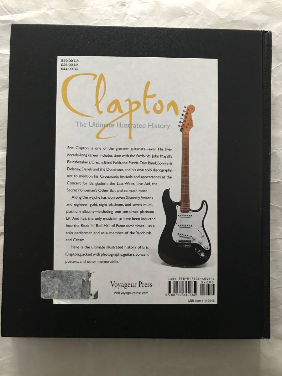 洋書　Clapton : The Ultimate Illustrated History　Chirs Welch 著　エリック・クラプトン　中古輸入本　シンコーミュージック_左下部にシールがし跡