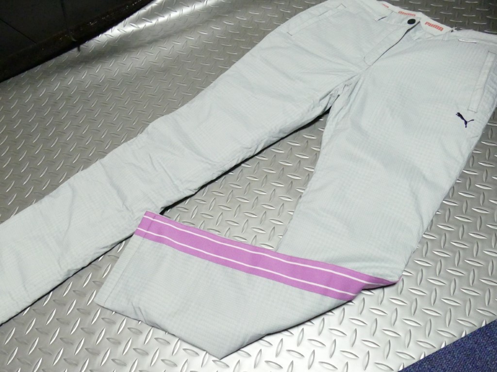 NPU50★秋冬★防寒対策★PUMA GOLF★プーマゴルフ★千鳥柄中綿パンツ★M/LGY