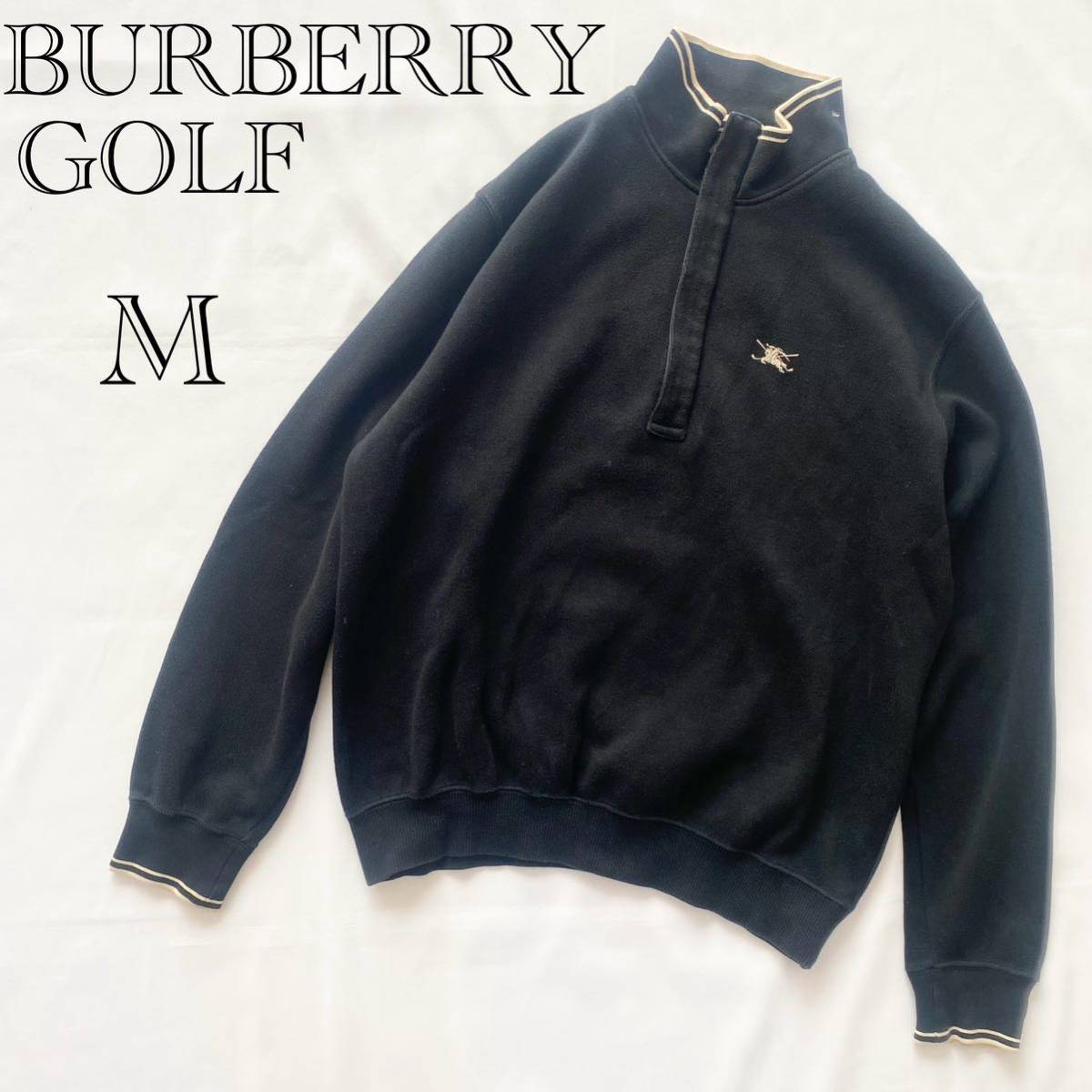 BURBERRY GOLF バーバリーゴルフ メンズ ハーフジップ 長袖 ゴルフウェア Mサイズ