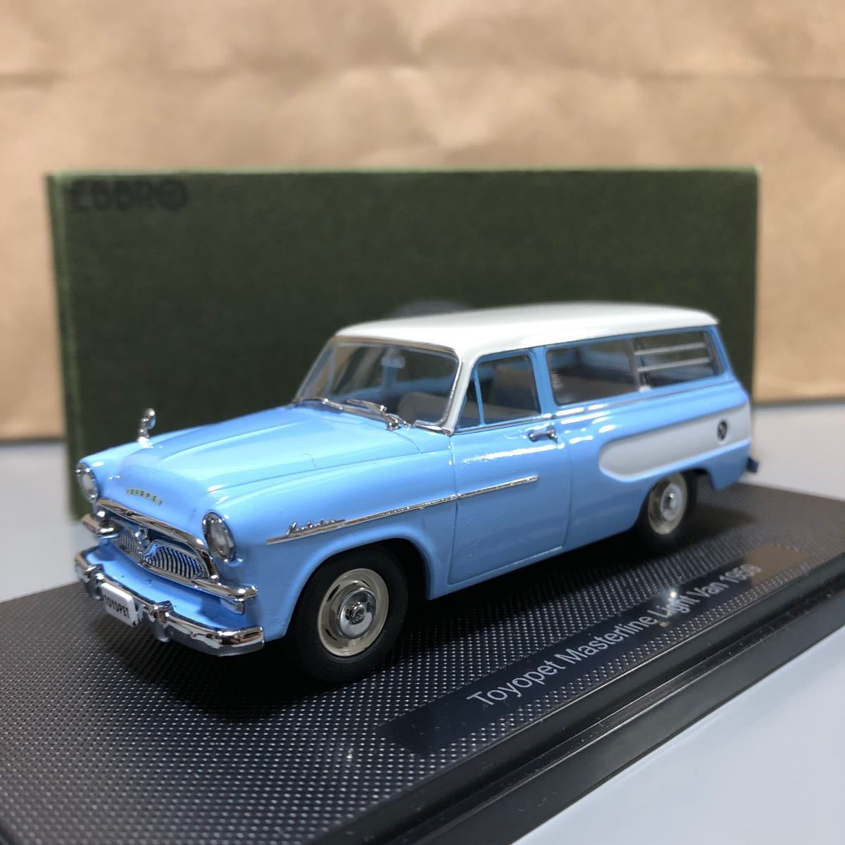 1円 スタート エブロ 1/43 TOYOPET Masterline Light Van 1959 トヨペット マスターライン ライト バン '59 ライトブルー 2_画像1