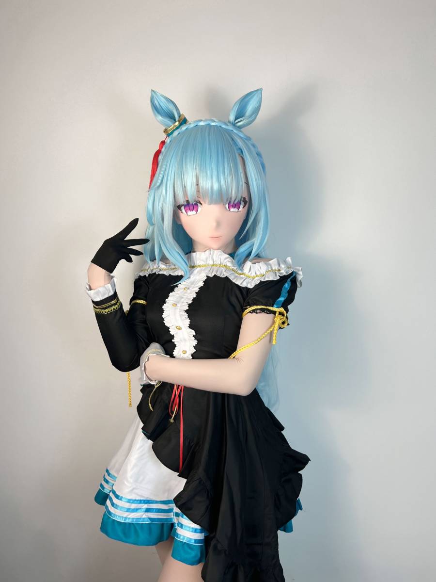 衣装付　全頭面　ウマ娘 　メジロアルダン　　着ぐるみ　　マスク　コスプレ　コスチューム 　キグルミ　kigurumi 　_画像2