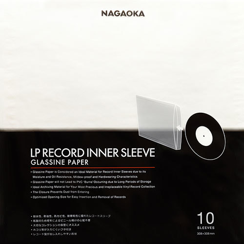 【5個セット】 NAGAOKA グラシン紙 LPレコードインナースリーブ GRS-LP10X5