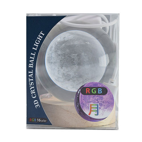 日本トラストテクノロジー JTT 3Dクリスタルボールライト ムーン RGB CRYBALL-MO-RGBR_画像3