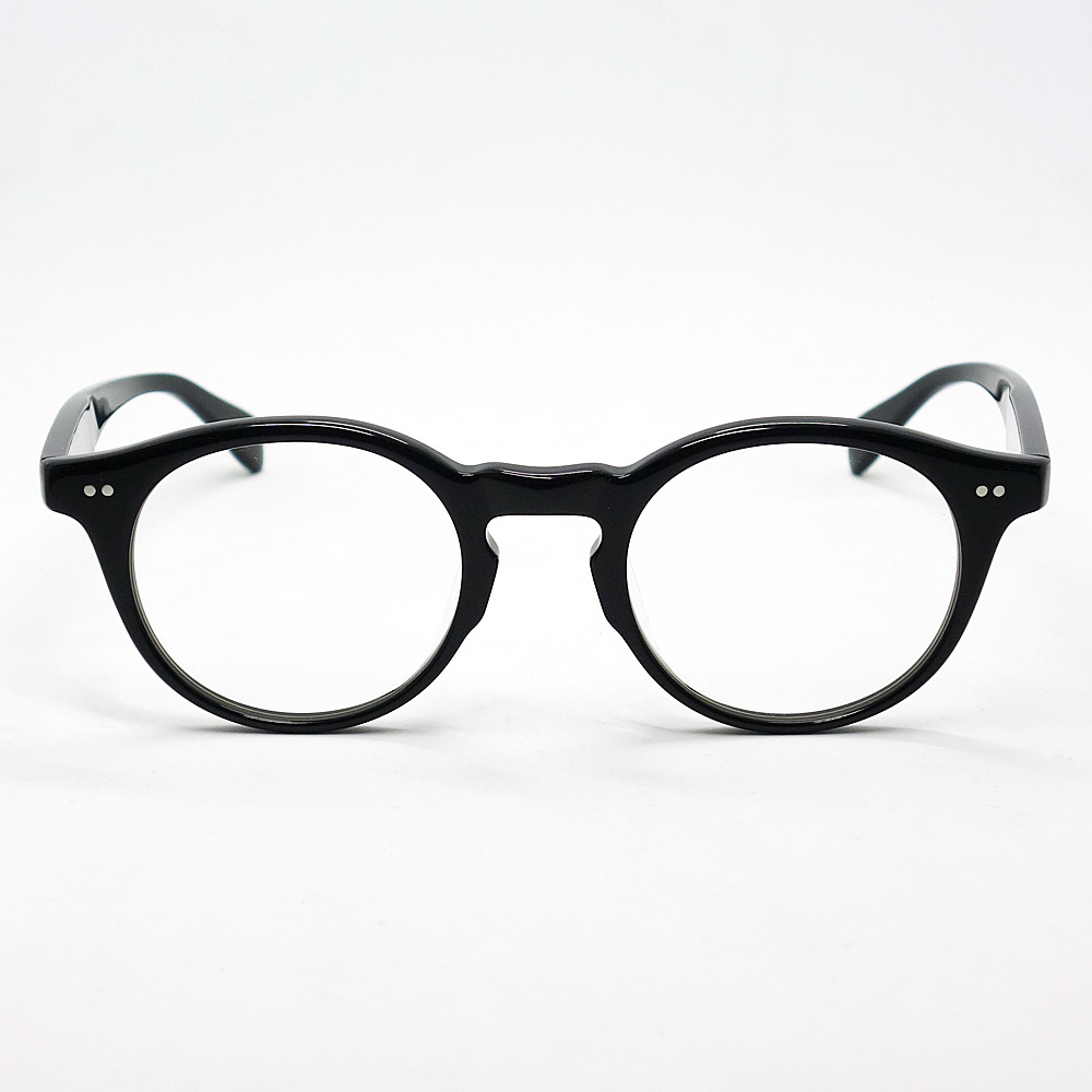 日本製 鯖江 眼鏡 フレーム 職人 ハンドメイド 細い ラウンド ボストン UVカット 新品 ブラック 黒_画像4