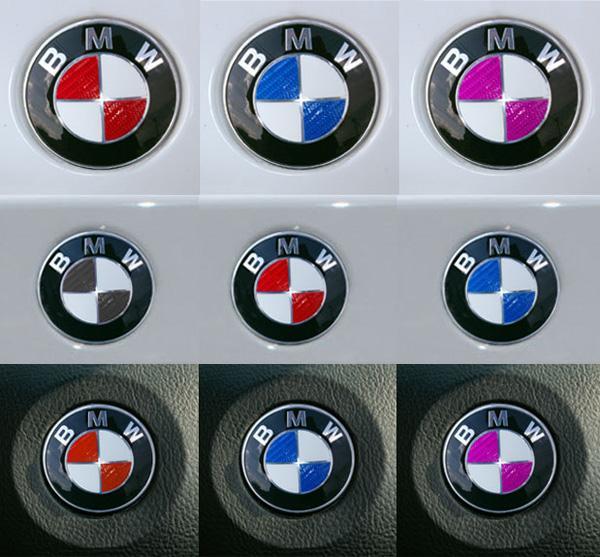 HASEPRO/ Hasepro : Magical Carbon emblem 3 place set BMW silver /CEBM-8S/