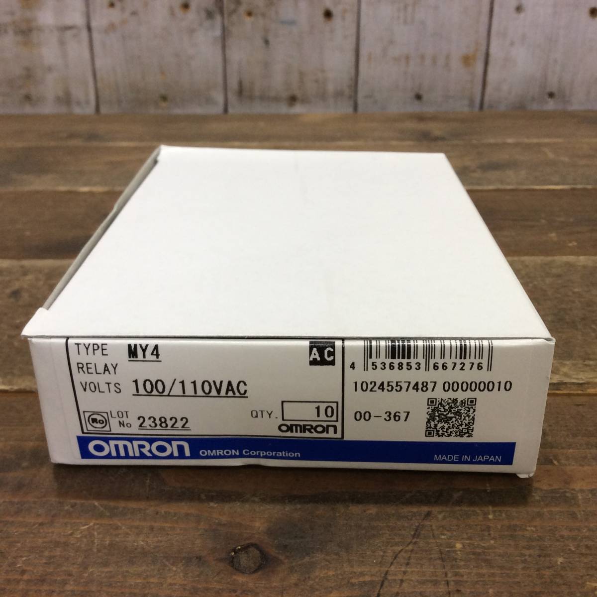 ●【AH-03521】未使用品 OMRON オムロン ミニパワーリレー（1箱10個入） MY4 100/110VAC【レターパックプラス・送料全国一律520円可】_画像1