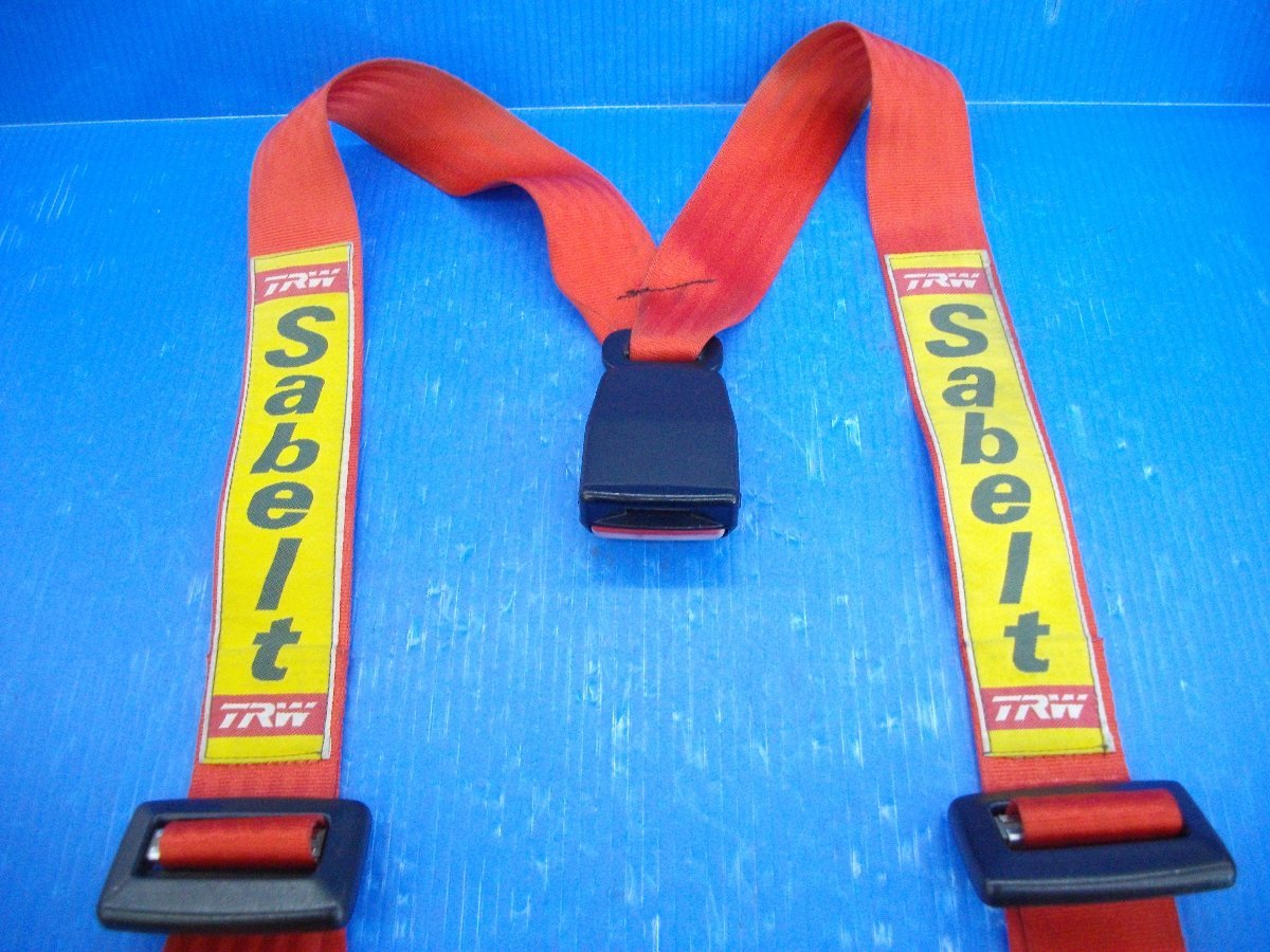 SA[1390]Sabeltsa belt Clubman Harness CLUBMAN75 4 point type 2 -inch red driver`s seat side right side secondhand goods 