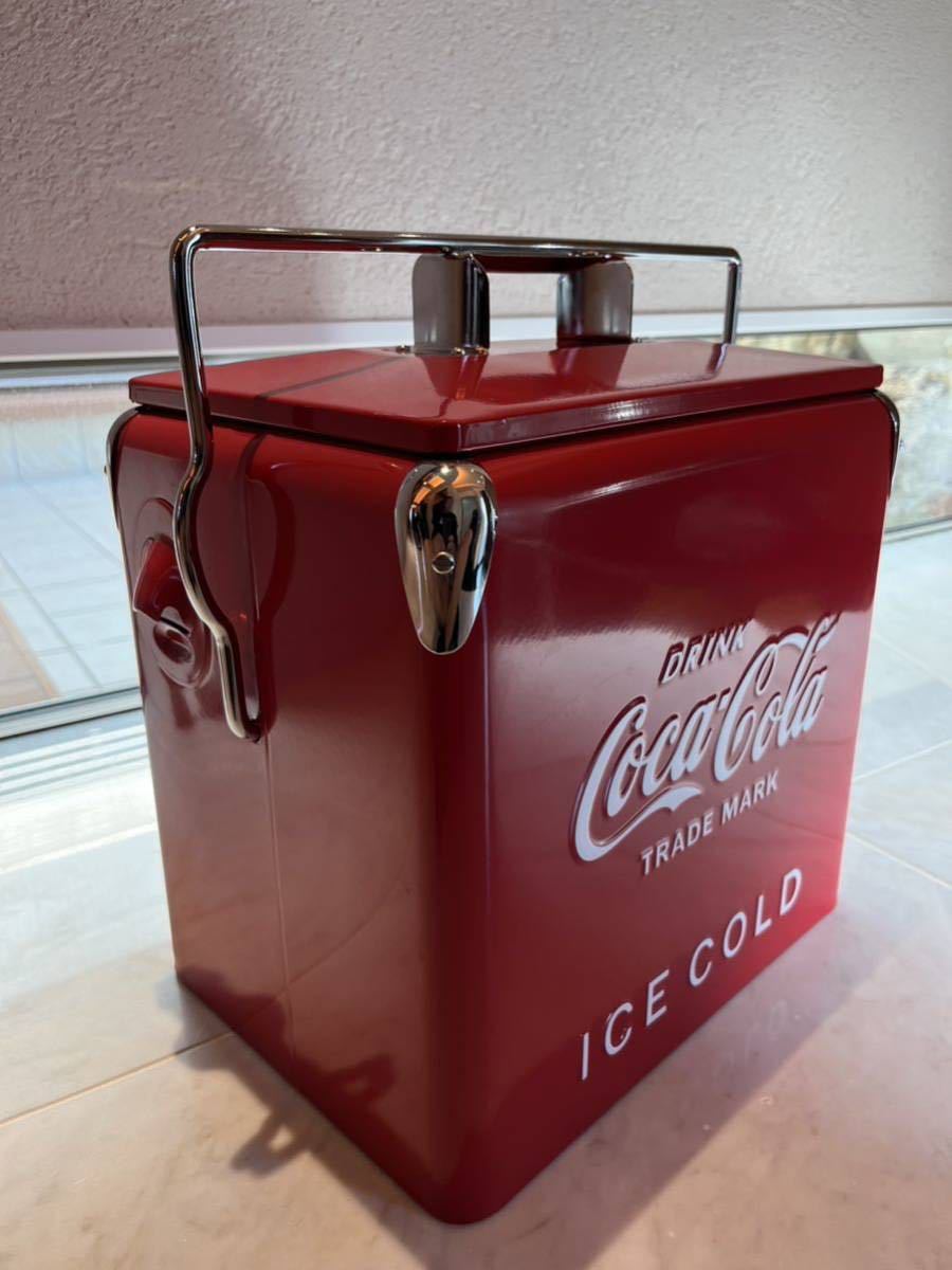 コカ・コーラ レトロ ピクニックストレージ レッド クーラーボックス Coca-Cola Retro Picnic Storage Cooler Box 室内で１回使用_画像2