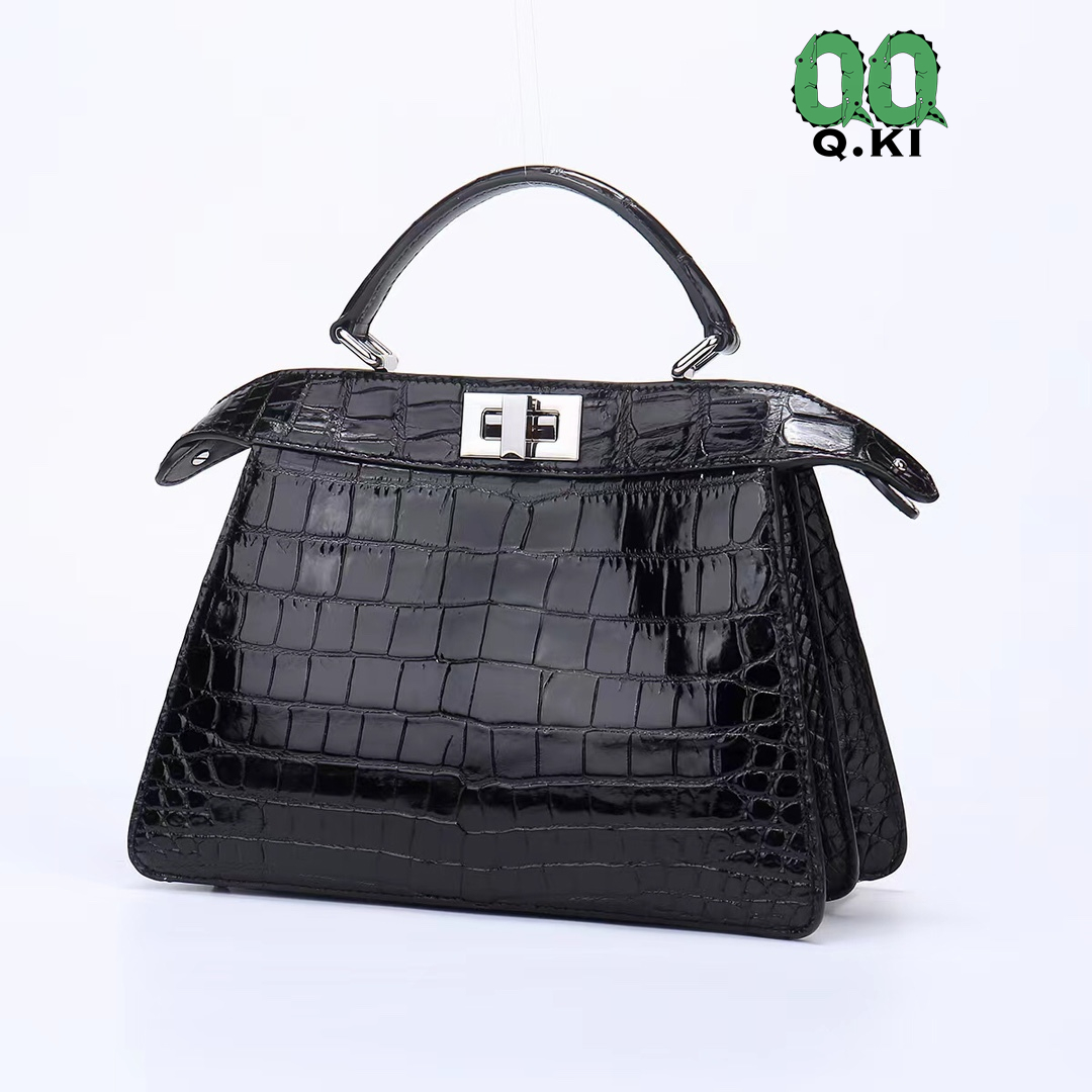  high class crocodile crocodile 2WAY shoulder bag shoulder .. bag handbag black black 