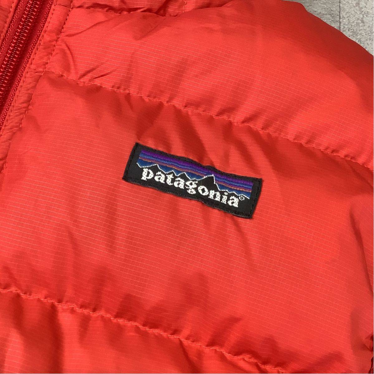 patagonia パタゴニア ダウンベスト キッズ Mサイズ レッド アウトドア キャンプ 登山_画像4