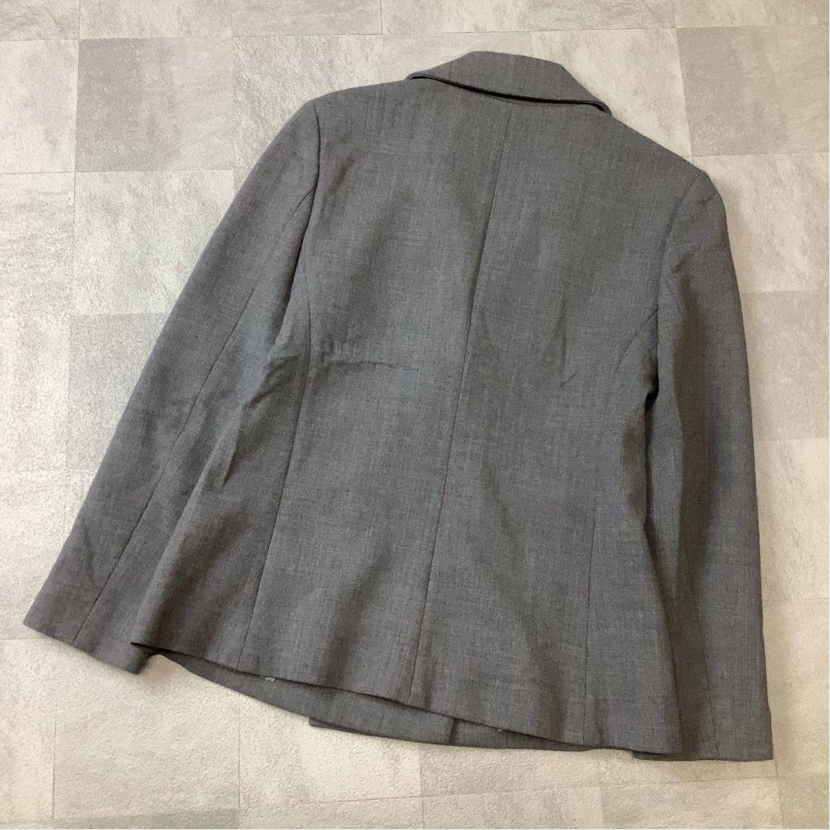 良品 JUNKO SHIMADA ジュンコシマダ ウール テーラードジャケット レディース フリーサイズ L相当 グレーの画像2