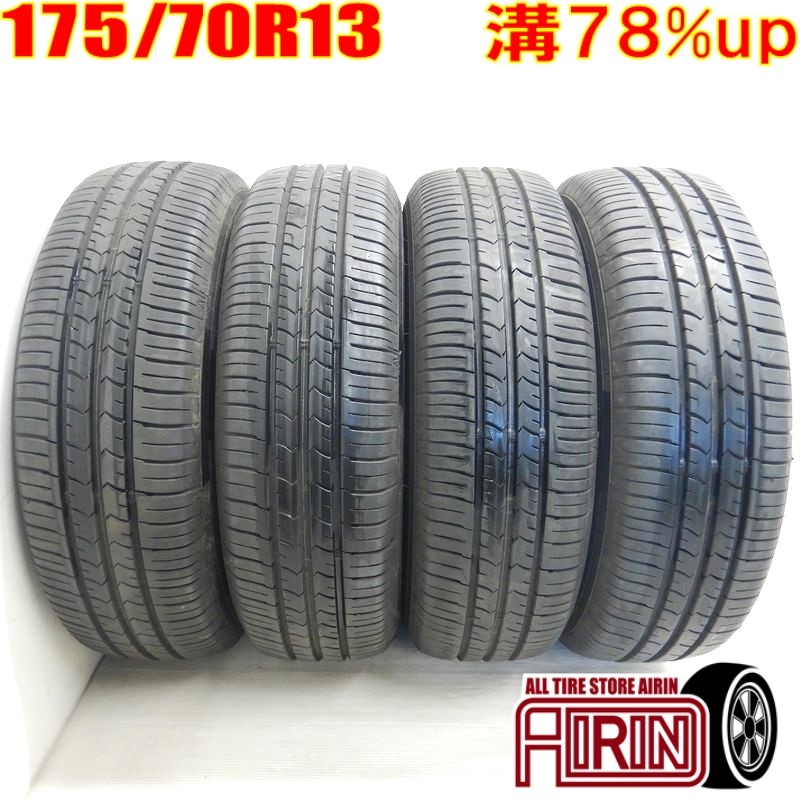 中古タイヤ 175/70r13 サマータイヤ GOODYEAR Efficient Grip ECO EG01 4本セット ファミリア 中古 13インチ_画像1