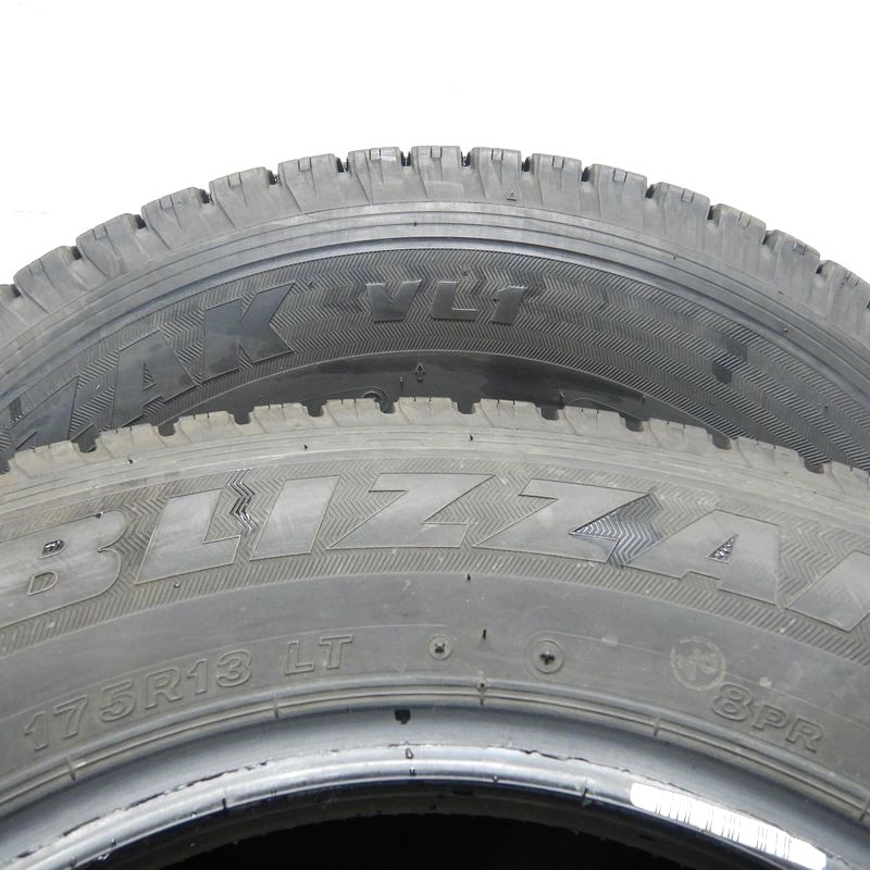 中古タイヤ 175r13 8PR スタッドレスタイヤ BRIDGESTONE BLIZZAK VL1 2本セット ライトエース ADバン 中古 13インチ_画像5