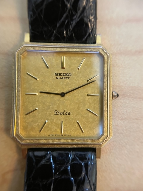 SEIKO DOLCE 6730-5160 10Kゴールド セイコー ドルチェ スクエア 不動 ジャンク メンズ 腕時計 _画像2