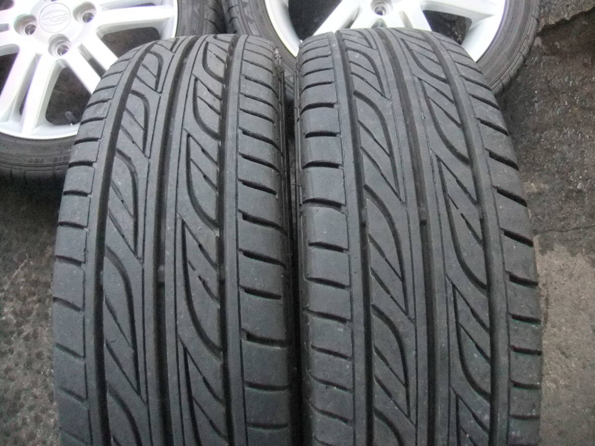 LA100F ステラ 純正 15インチ アルミホイル 1台分 シルバ－ 15X4.5J 4H 100PCD 165/55R5 2019年製 6～7分山 売切りの画像10