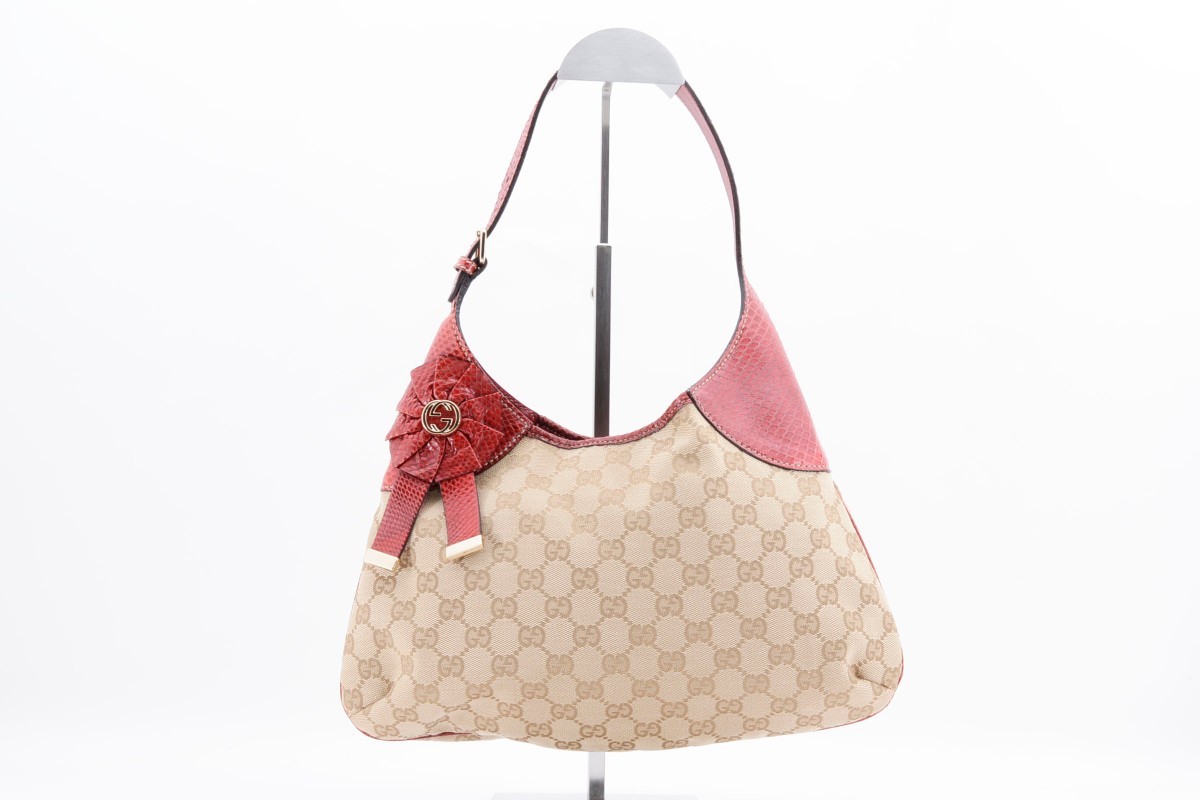 ショッピング買い 美品 希少 GUCCI グッチ キャンバス ワンショルダー