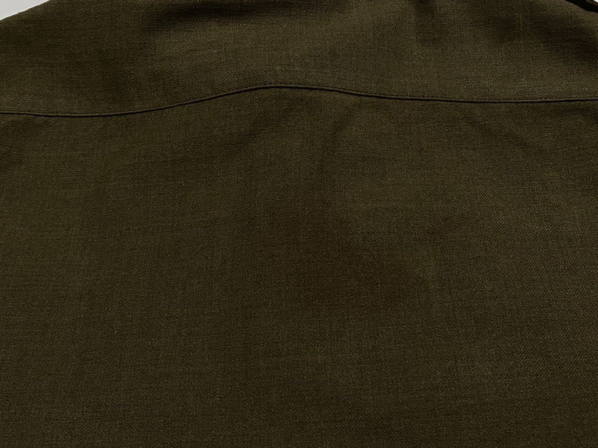 40's US ARMY 米軍本物 エポレット マチ付 ウールシャツ マスタード ビンテージ古着 vintage 50's 40年代 WW2 大戦 野戦服