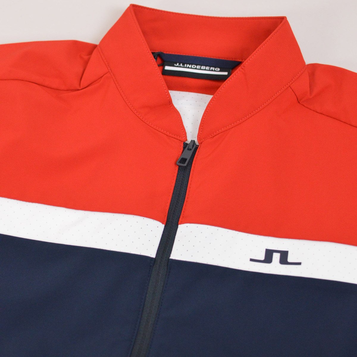 3 discount [J. Lindberg ] men's blouson LL(50) navy blue × red 071-57910-63 J.LINDEBERG Golf autumn winter for stylish good-looking 