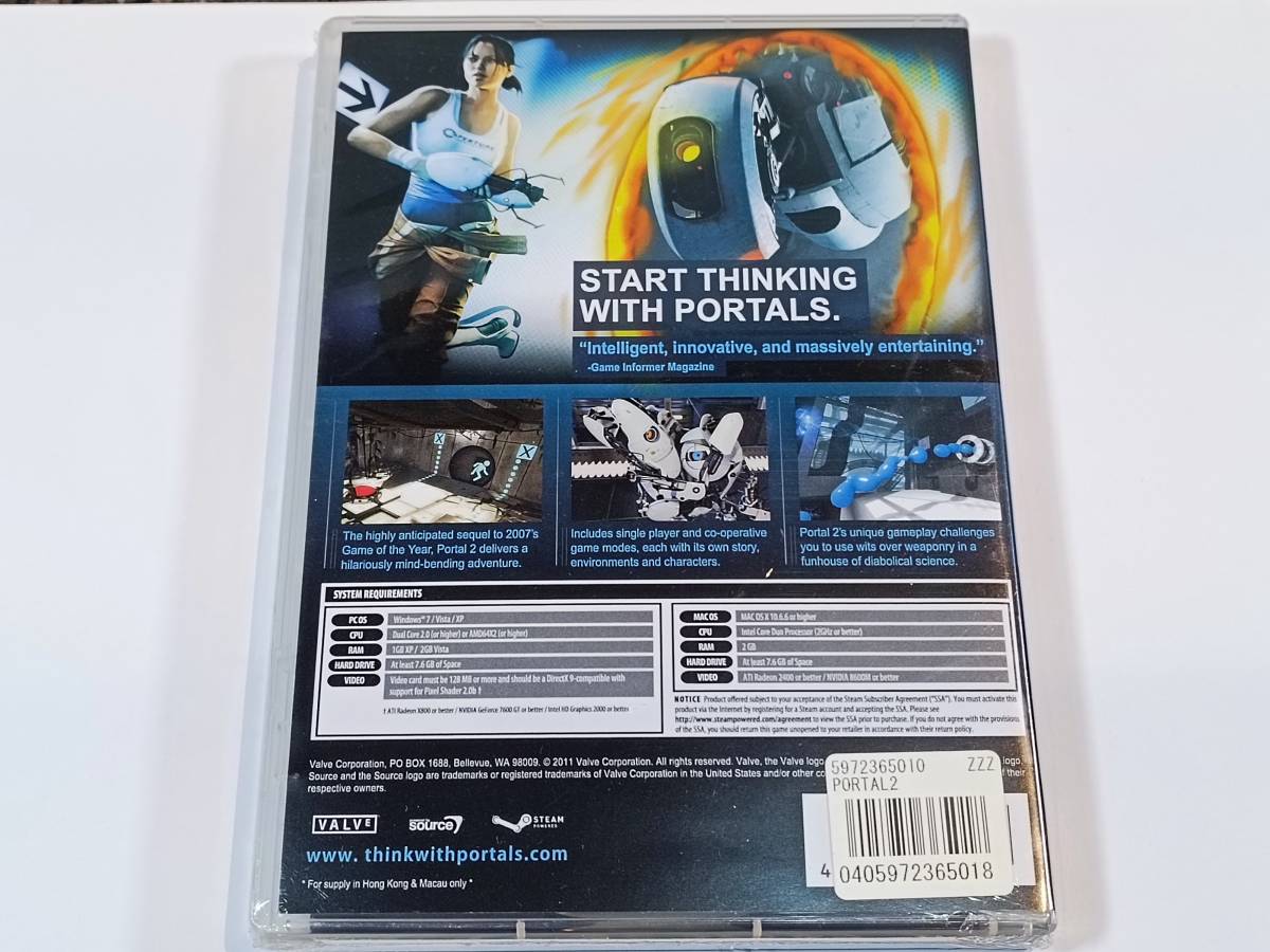 【未開封】 PC ゲームソフト PORTAL 2 WIN MAC DVD-ROM パソコン ゲーム