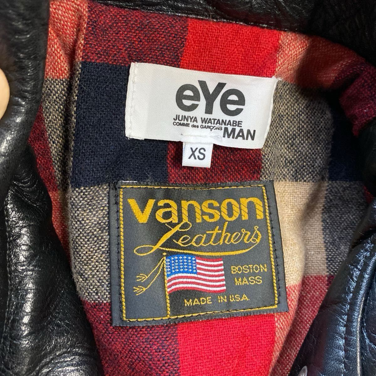 eye JUNYA WATANABE MAN × VANSON ジュンヤワタナベ × バンソン ライダースジャケット