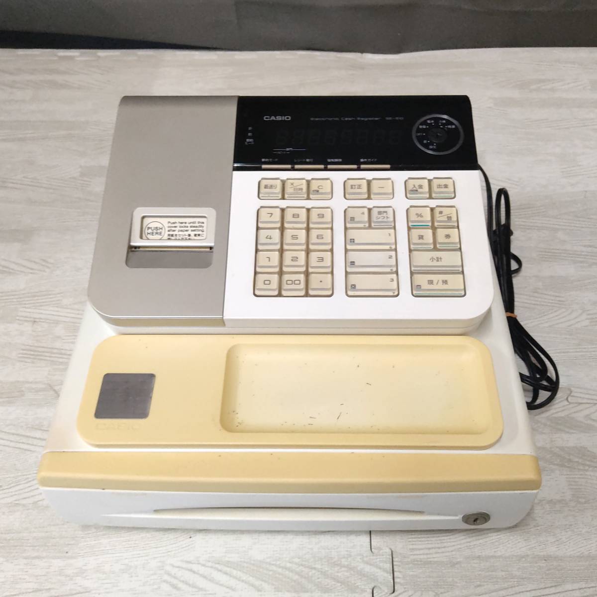 CASIO 電子レジスター 8部門 説明書URL SE-S10 鍵4本 動作確認済 CASIO 電子レジスター 8部門 説明書URL SE-S10 鍵4本 動作確認済