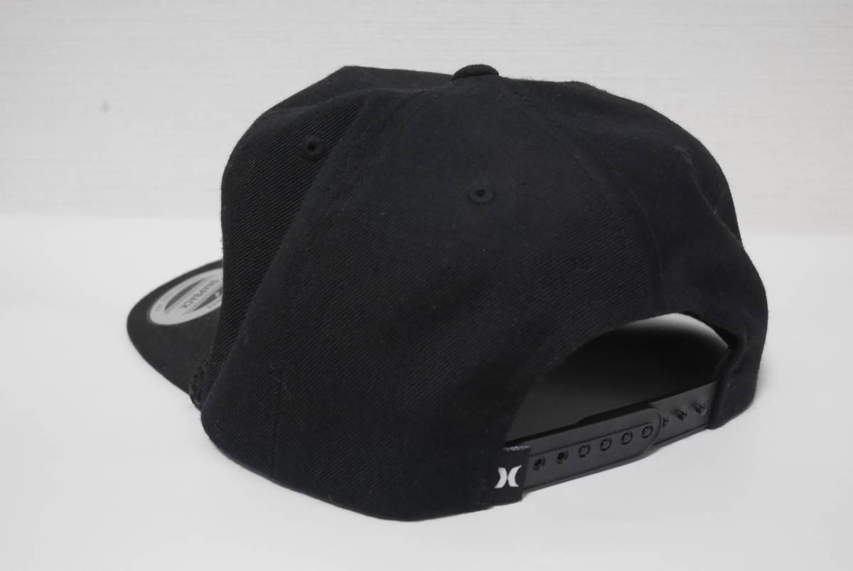 HURLEY CAP ハーレー キャップ YUPOONG CLASSICS ユーボン サーフ ボーダー スケボー ブラック フリーサイズ スナップバック 未使用品_画像6