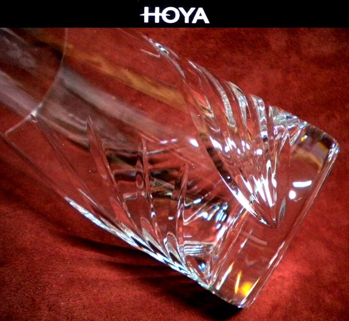 売切 HOYA クリスタル グラス 容量:240cc 2客組 日本製 取説付 未使用品 A/F、寸法φ上64/下55×H113mm、重量250ｇ、口元厚1.4mm、底厚13mm_画像5