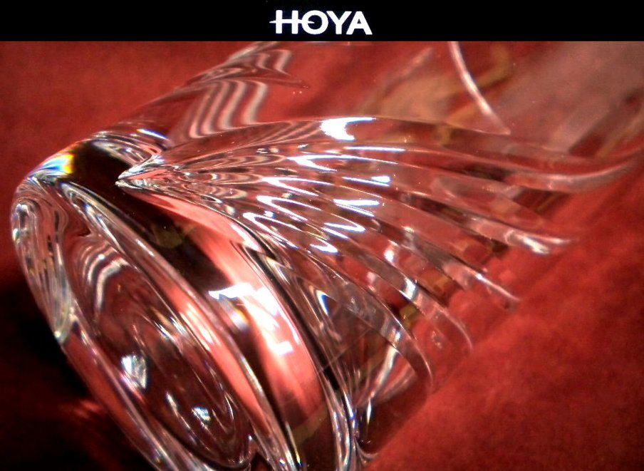 売切 HOYA クリスタル グラス 容量:240cc 2客組 日本製 取説付 未使用品 A/F、寸法φ上64/下55×H113mm、重量250ｇ、口元厚1.4mm、底厚13mm_画像7