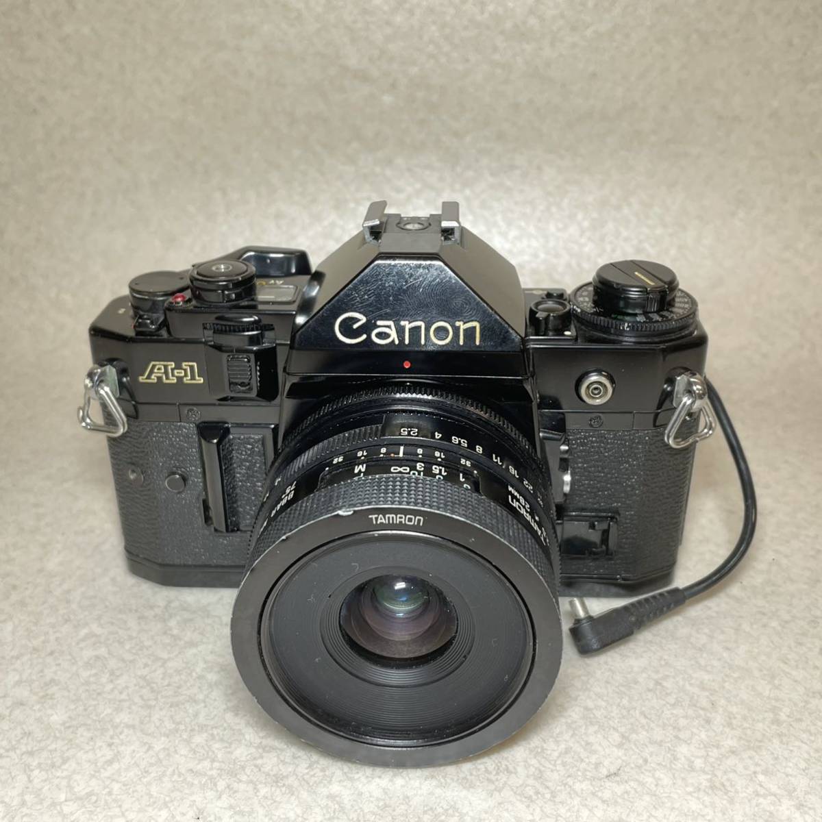 W3-2）Canon A-1 + レンズ TAMRON・タムロン ADAPTALL2 28ｍｍ F2.5 動作未確認（93） _画像1