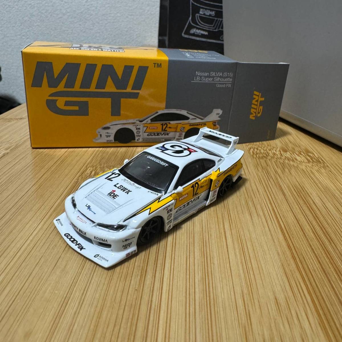 イベント限定 Mini GT 596 日産 シルビア (S15) LB-スーパーシルエット グッドフィックス IDE ミニカー5台＋ステッカー3枚付き