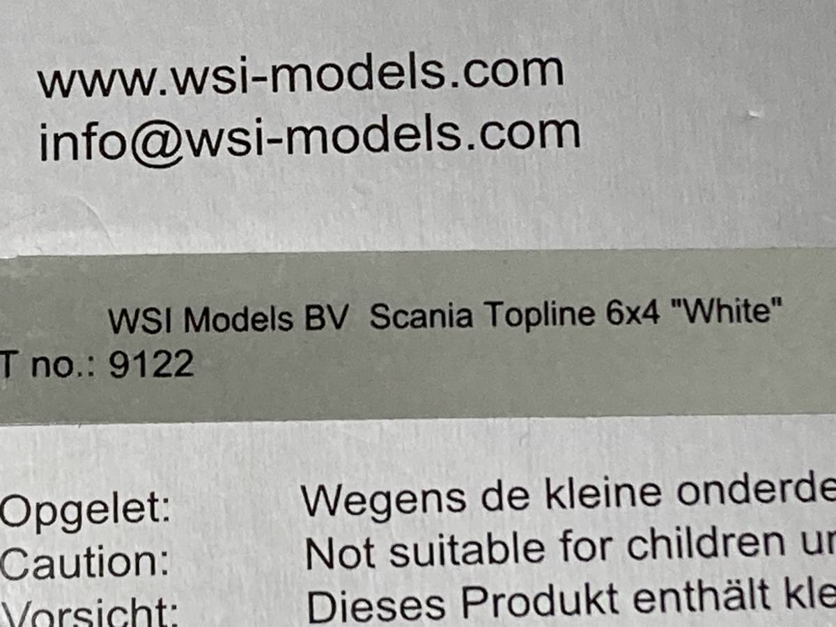 WSI 1/50 スカニア Scania Topline 6×4 ホワイト 9122（送料510円より）_画像8