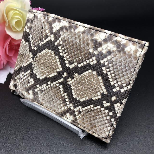 [ free shipping ] genuine article guarantee * original leather * special order goods diamond python money clip ( card inserting .)