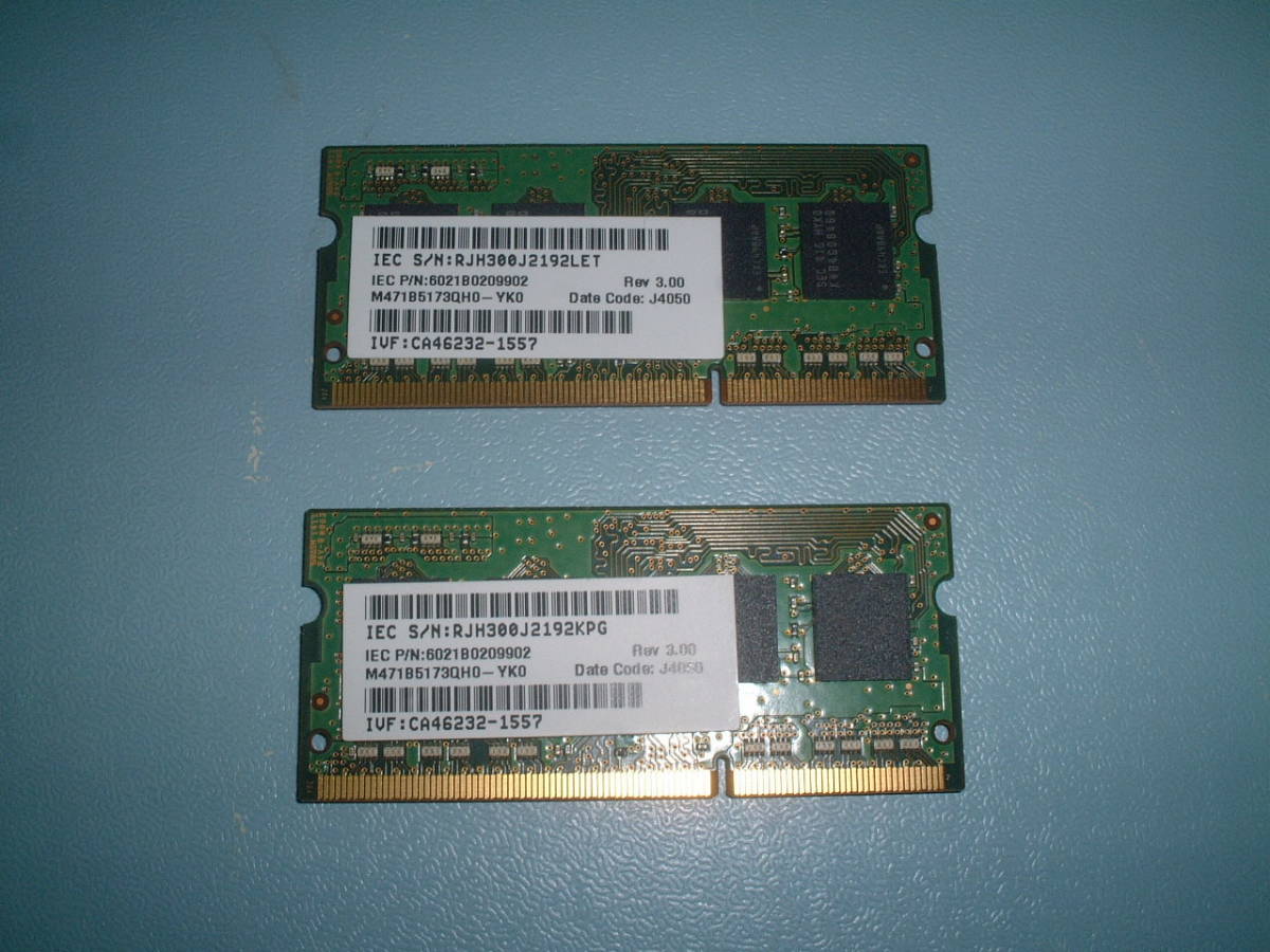 ★SAMSUNG★ノートパソコン用メモリ 4GB×２枚 1R×8 PC3L-12800S-11-13-B4 ★_画像2