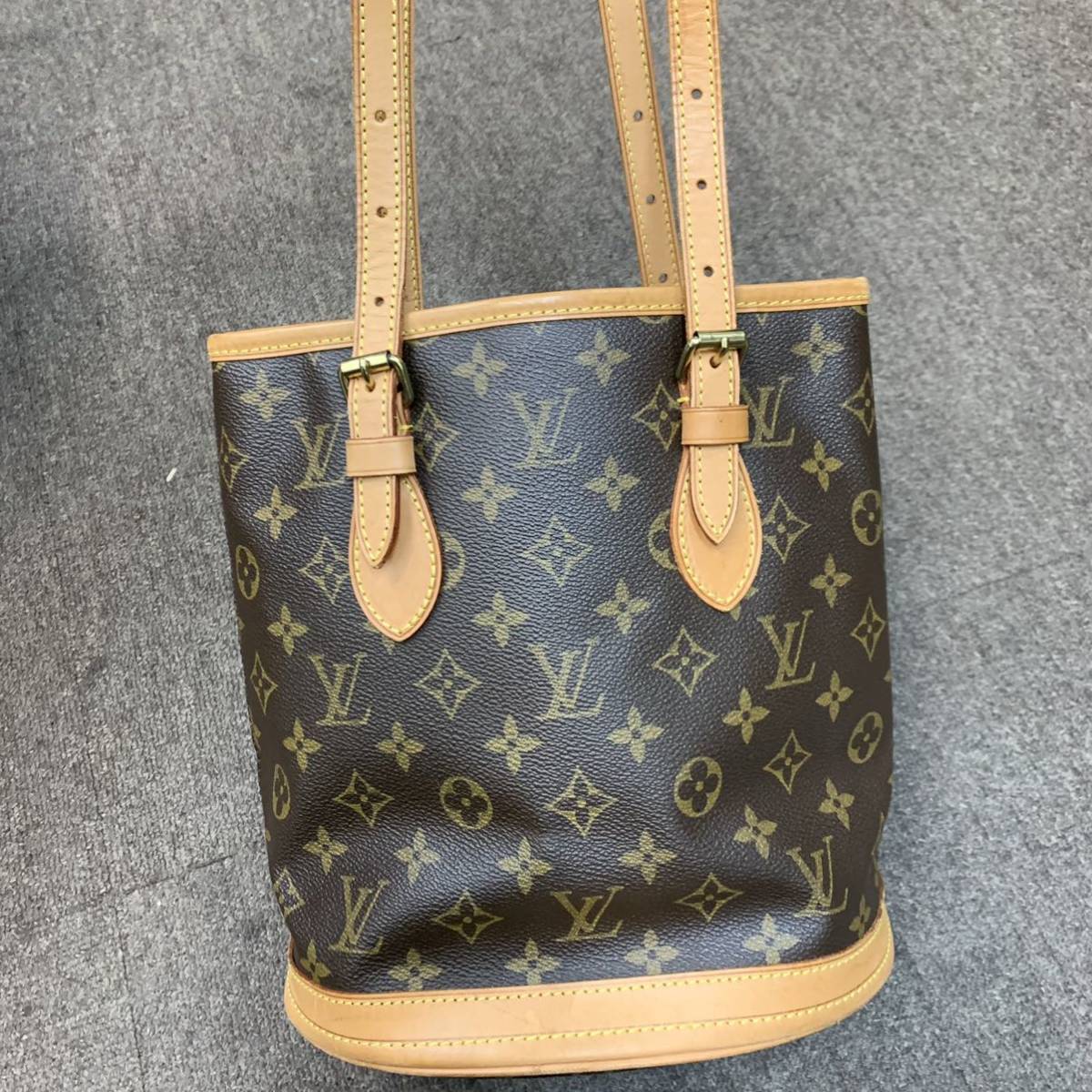 【1円スタート】LOUIS VUITTON ルイヴィトン モノグラム バケットPM M42238/VI0071シリアルプチバケット ショルダーバッグ 巾着トート_画像1