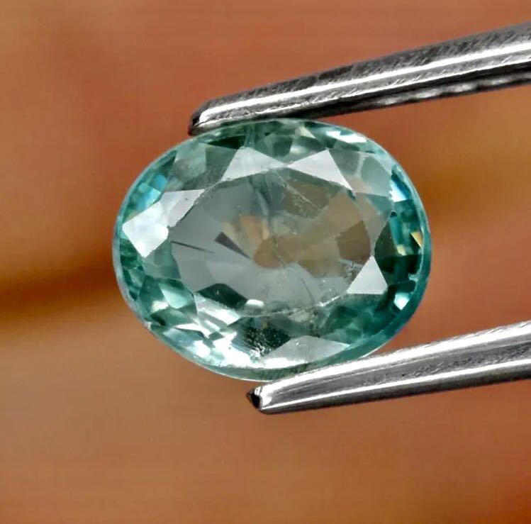 天然グリーンブルージルコン 1.64 Ct カラット_画像1