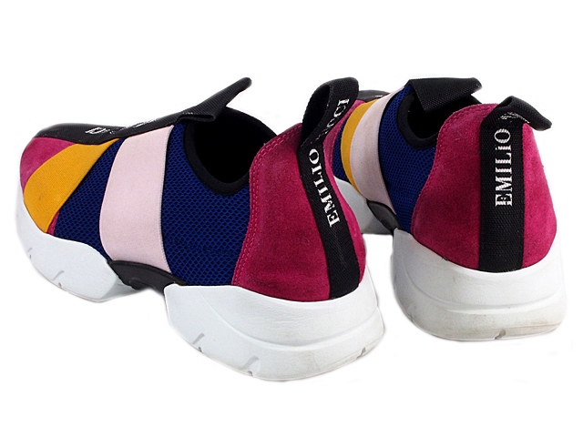  Fuji shop * Emilio Pucci EMILIO PUCCI suede / nylon size 37 multicolor sneakers 