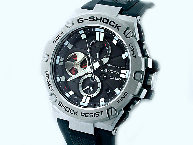 富士屋 ◆ カシオ CASIO Gショック Gスチール GST-B100-1AJF メンズ 電波ソーラー 腕時計