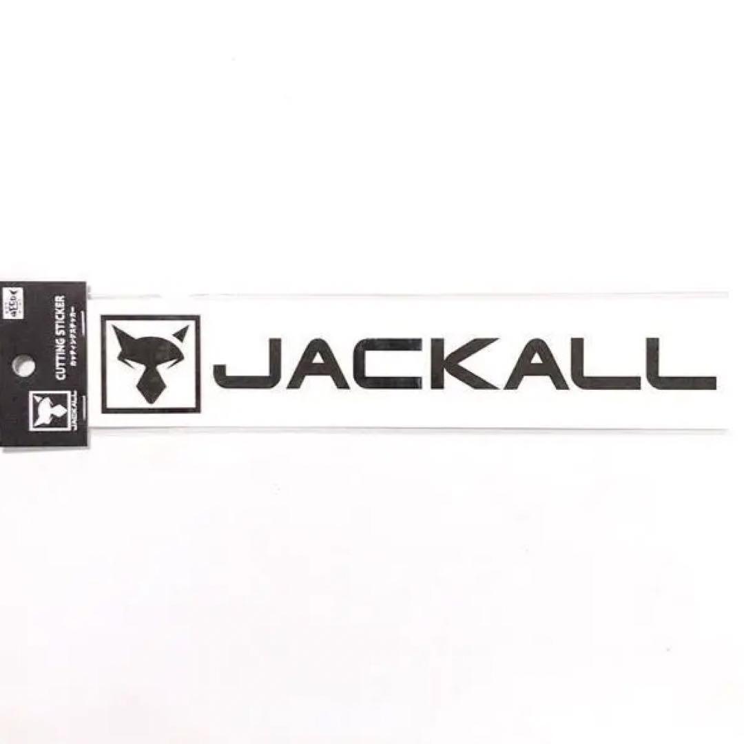 ジャッカル JKカッティングステッカー 長方形 M ブラック