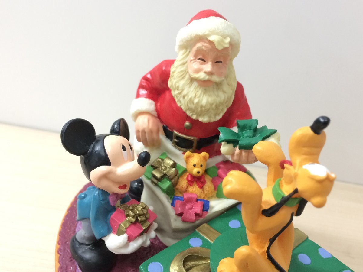 ディズニー TDL 初期 オルゴール フィギュア クリスマス ミッキー サンタクロース プルート 8A33 【80】_画像3